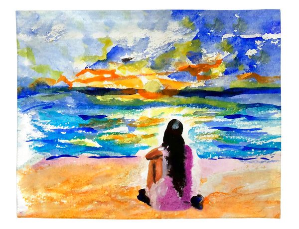 Girl & Sunset Place Mat Set of 4