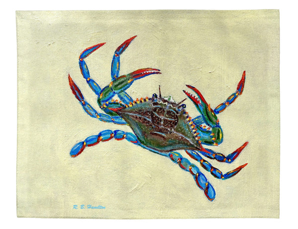 Blue Crab on Yellow Place Mat Set of 4