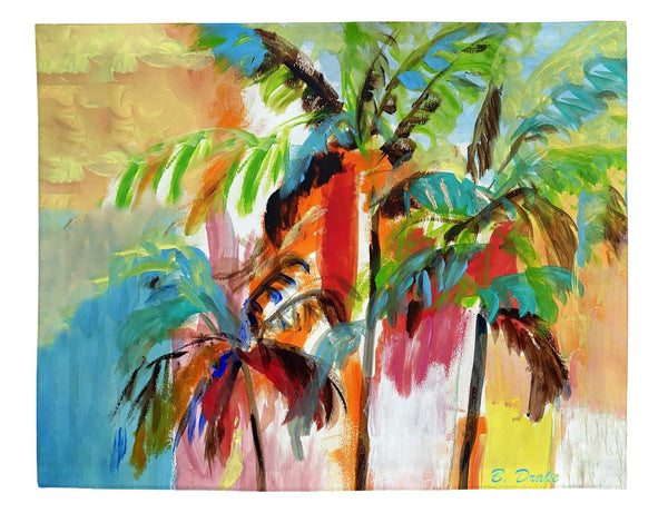 Palms in Red Place Mat Set of 4