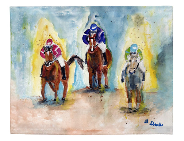 Three Racing Horses Place Mat Set of 4