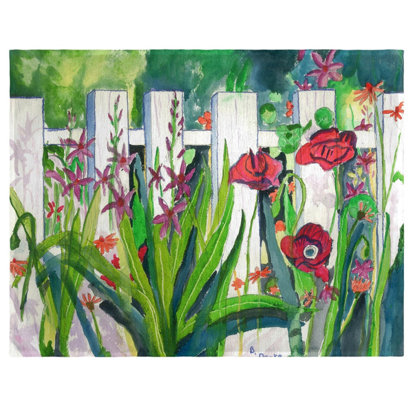 Fence and Flowers Place Mat Set of 4