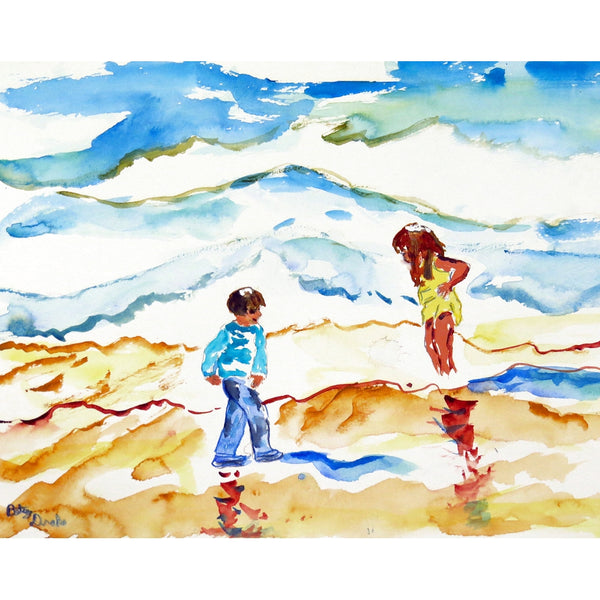 Wading at the Beach Place Mat Set of 4