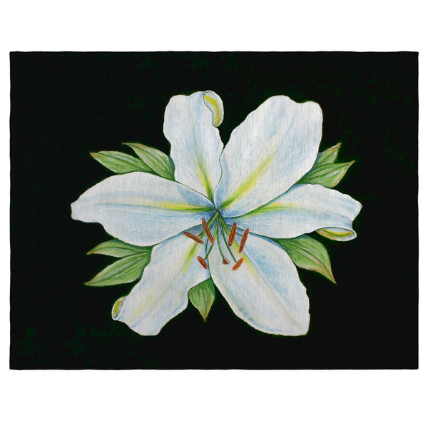 Casablanca Lily - Black Background Place Mat Set of 4