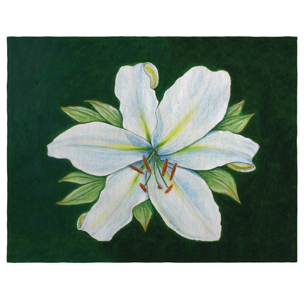 Casablanca Lily - Green Background Place Mat Set of 4