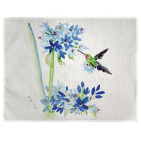 Hummingbird & Blue Flowers  Place Mat Set of 4