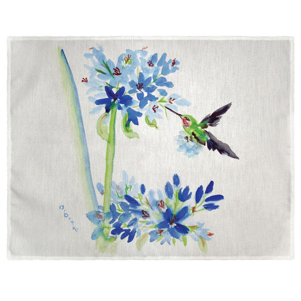 Hummingbird & Blue Flowers  Place Mat Set of 4