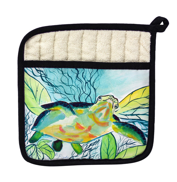 Smiling Sea Turtle Pot Holder