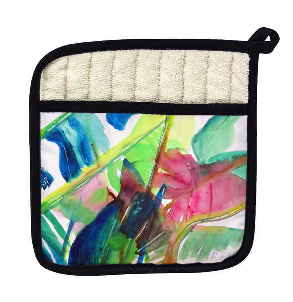 Pink Palms Pot Holder