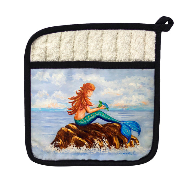 Mermaid & Sea Turtle Pot Holder