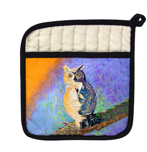 Owl Looking Back Pot Holder