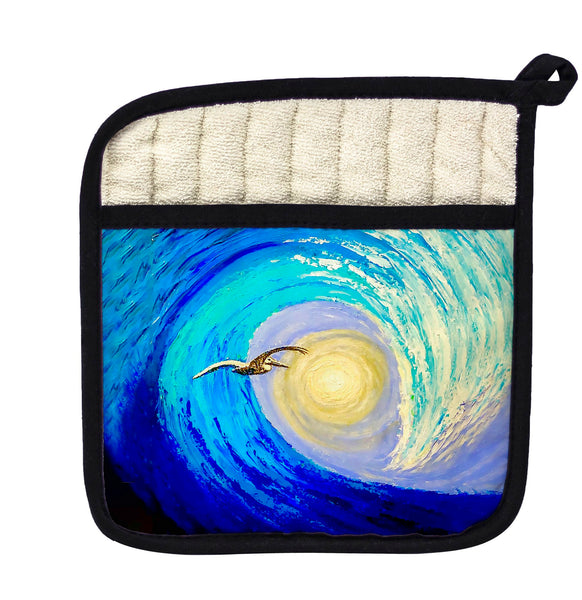 Palette Wave and Pelican Pot Holder