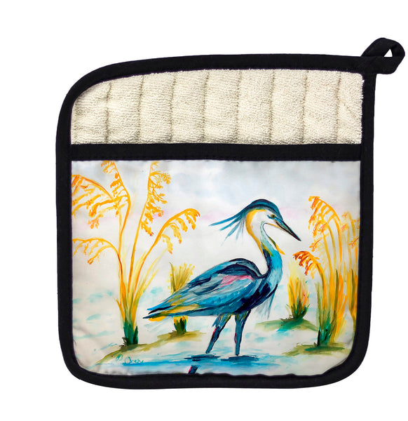 Stalking Blue Heron Pot Holder