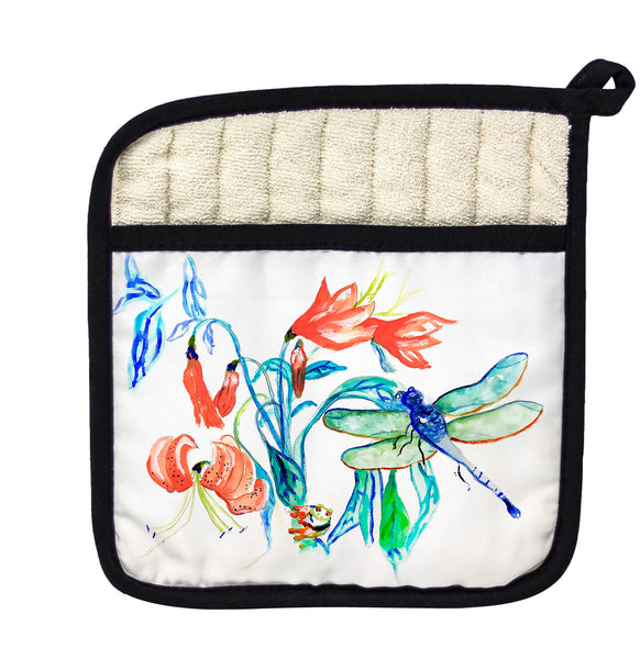 Blue and Green Dragonfly Pot Holder