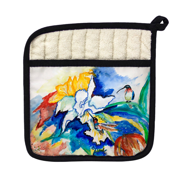 Two Hummingbirds Pot Holder