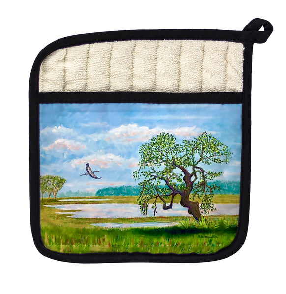 Tree Over Marsh Pot Holder