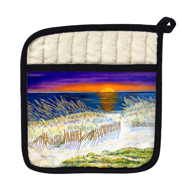 Sea Oats Moonrise II Pot Holder