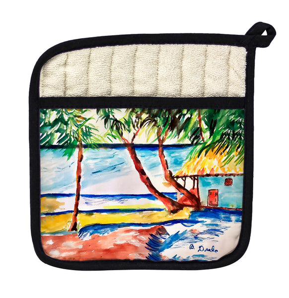 Palms and Cottage Pot Holder