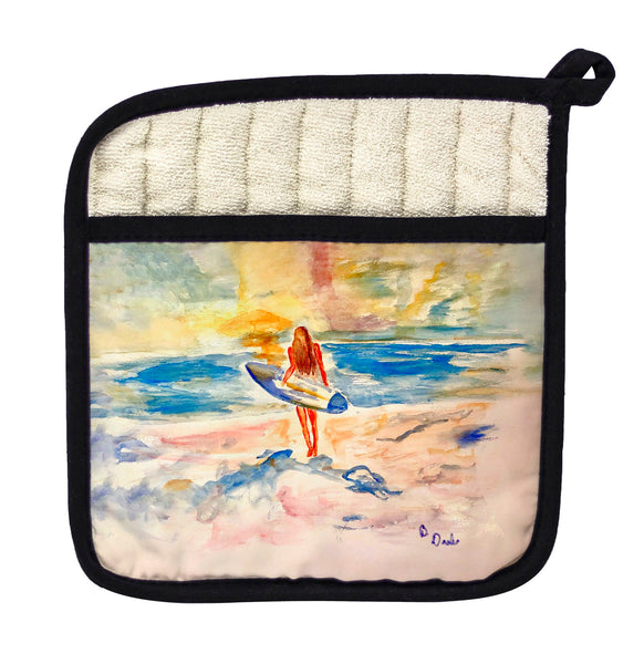 Surfer Girl Pot Holder