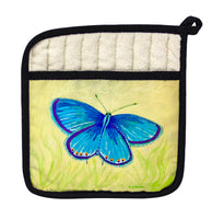 Blue Azure Butterfly Pot Holder