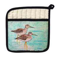 Yellow Legs Sandpipers Pot Holder