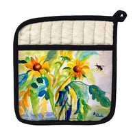 Sunflowers & Bee Pot Holder