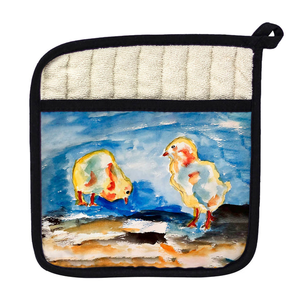 Two Chicks Pot Holder