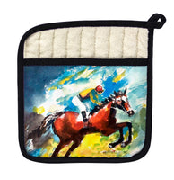 Horse Jumping Pot Holder