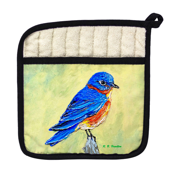 Blue Bird II Pot Holder