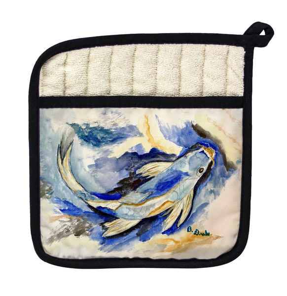 Betsy's Blue Koi Pot Holder
