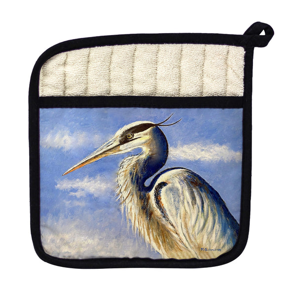 Blue Heron Portrait Pot Holder