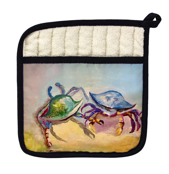 Betsy's Two Crabs Pot Holder