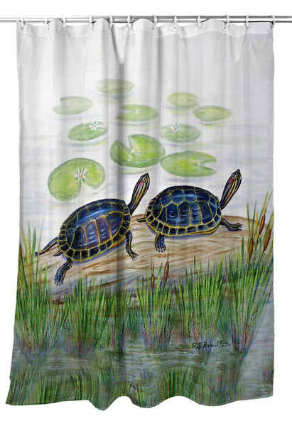 Two Turtles Shower Curtain