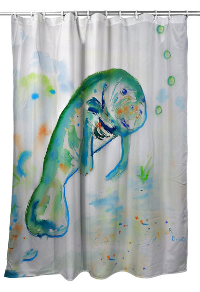 Betsy's Manatee Shower Curtain