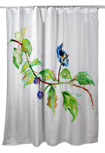 Birds and Blackberries Shower Curtain