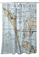 Anna Maria Island, FL Nautical Map  Shower Curtain