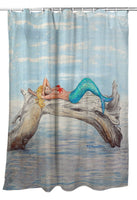 Mermaid on Log Shower Curtain