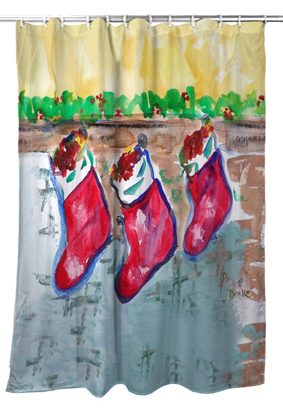 Christmas Stockings Shower Curtain