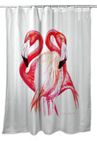 Two Flamingos Shower Curtain