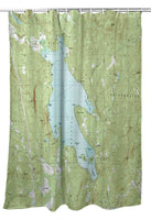 Newfound Lake, NH Nautical Map  Shower Curtain