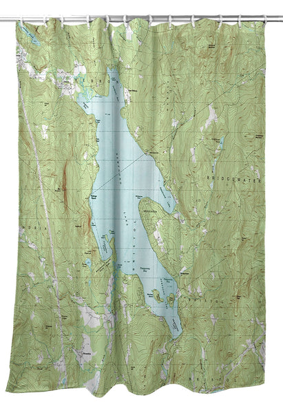Newfound Lake, NH Nautical Map  Shower Curtain