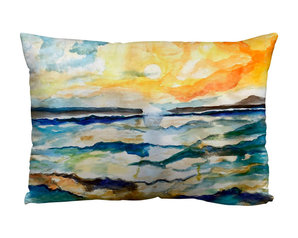 Sunset by Betsy Suede Indoor Zippered Pillow