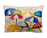 Many Umbrellas Suede Indoor Zippered Pillow