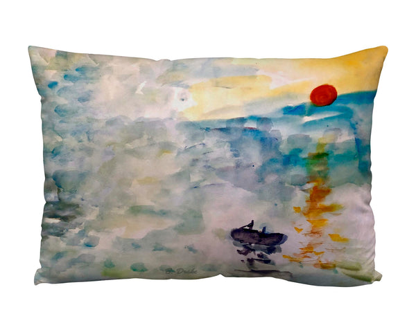 Abstract Sunset Suede Indoor Zippered Pillow