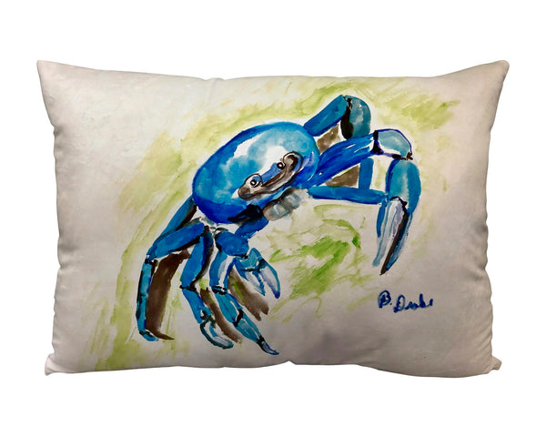 Blue Land Crab Suede Indoor Zippered Pillow