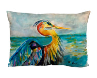 Blue Heron Colors Suede Indoor Zippered Pillow