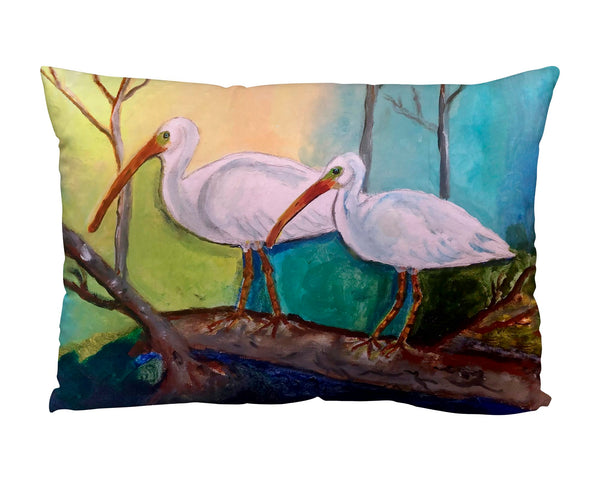 Ibis Walking Suede Indoor Zippered Pillow