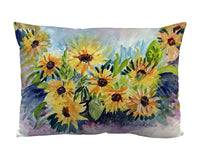 Betsy's Black Eyed Susans Suede Indoor Zippered Pillow