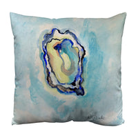One Oyster Suede Indoor Zippered Pillow