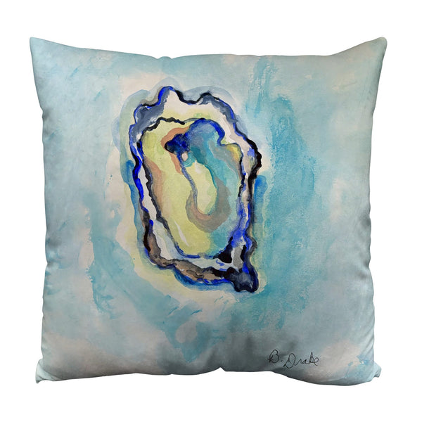One Oyster Suede Indoor Zippered Pillow