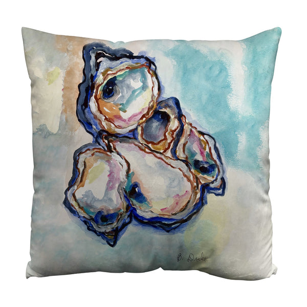 Five Oysters Suede Indoor Zippered Pillow